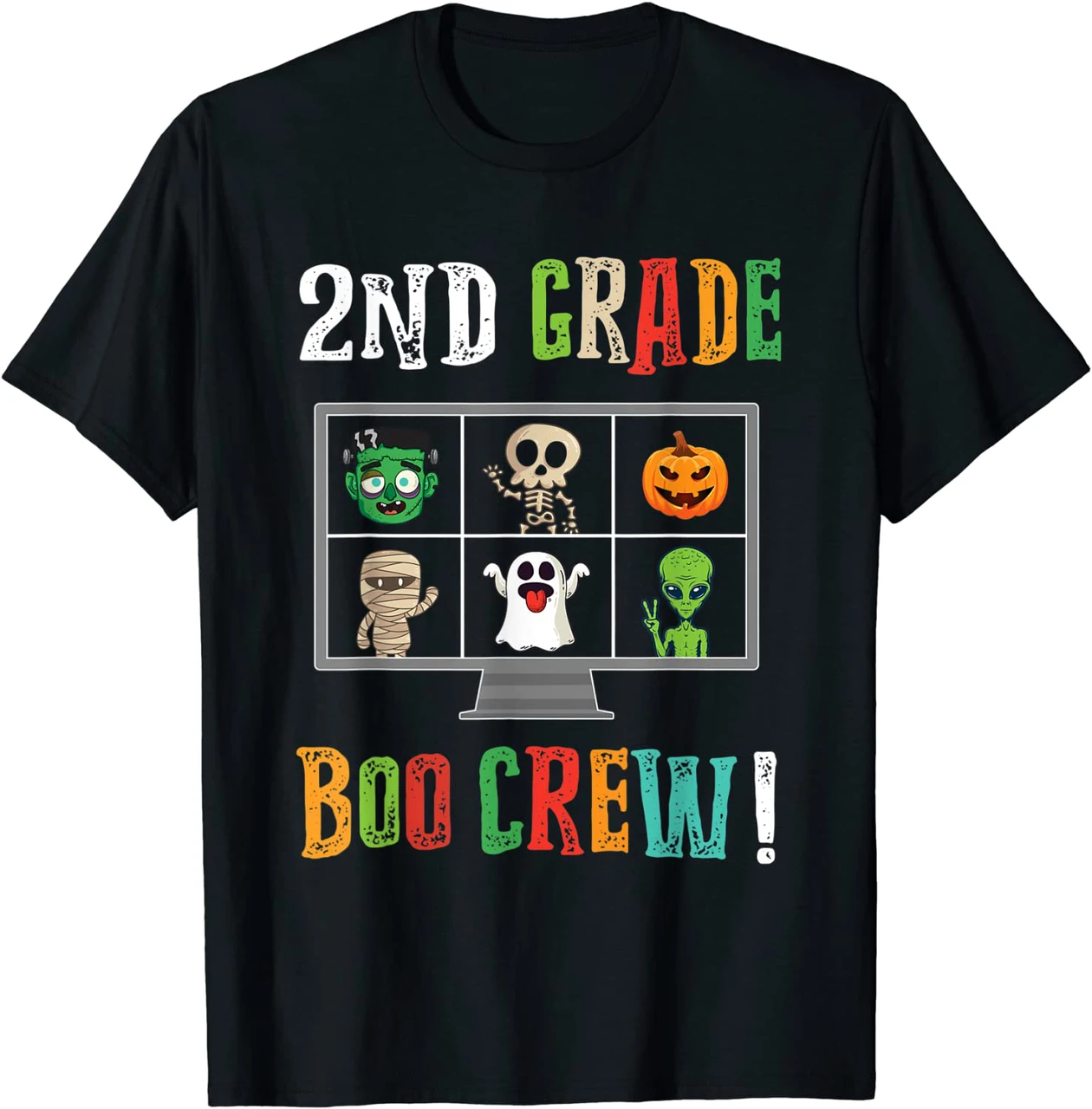 2Nd Grade Boo Crew Online Virtual Teacher Halloween Shirt
