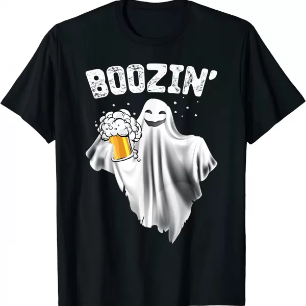 Boozin Ghost - Beer Lover Horror Night Shirt