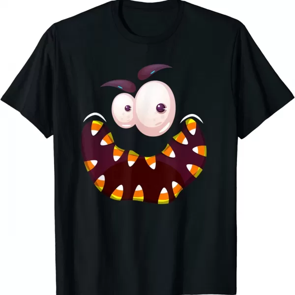 Candy Corn Monster Teeth Halloween Shirt