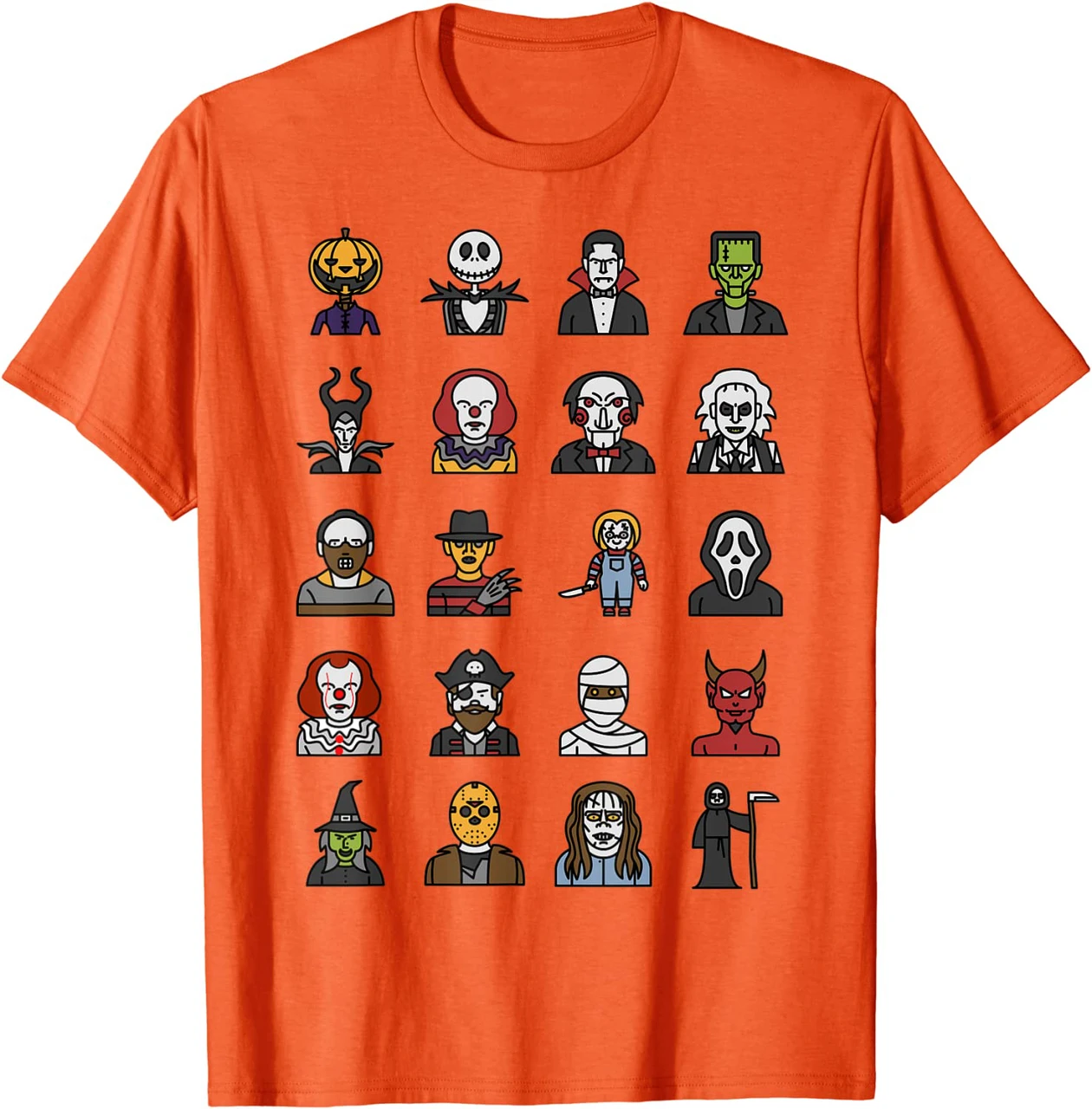 Cartoon Halloween Scary Characters Shirt