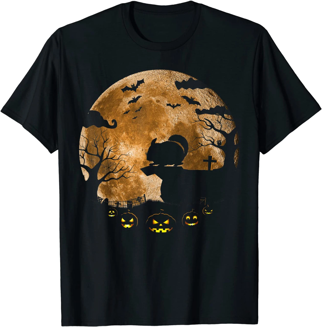 Chinchilla And Moon Halloween Rodent Animal Shirt