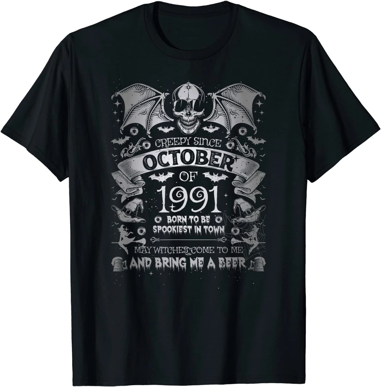Creepy Since October 1991 Born To Spookiest Halloween Shirt
