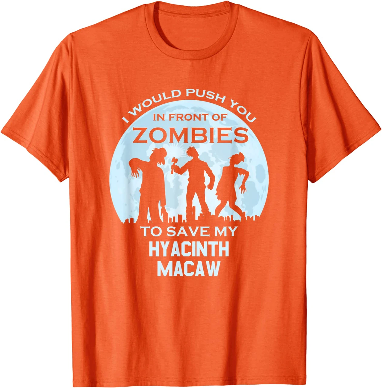 Funny Zombie Halloween Pet Hyacinth Macaw Shirt