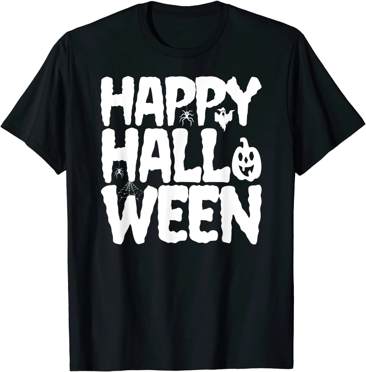 Happy Halloween With Spiders, Ghosts And Funny Pumpkins Shirt