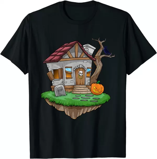 Haunted House On Halloween Jack O Lantern Shirt