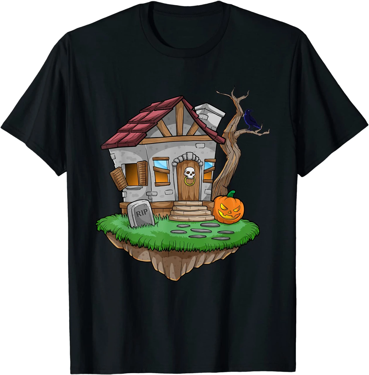 Haunted House On Halloween Jack O Lantern Shirt