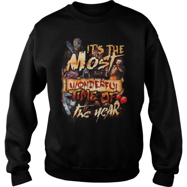 Horror Characters Halloween It'S The Most Wonderful Time Of The Year Blood Shirt