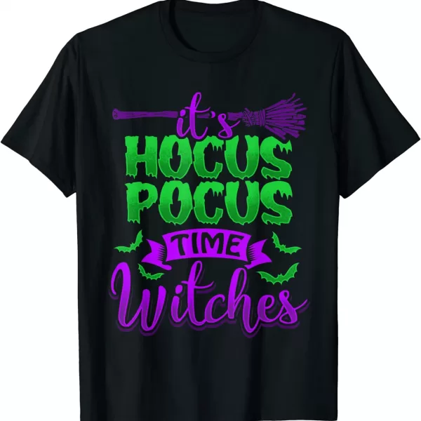 It's Hocus Pocus Time Witches Scary Halloween Shirt