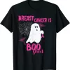 Breast Cancer Is Boo Sheet Pink Ribbon Ghost Spiderweb Shirt