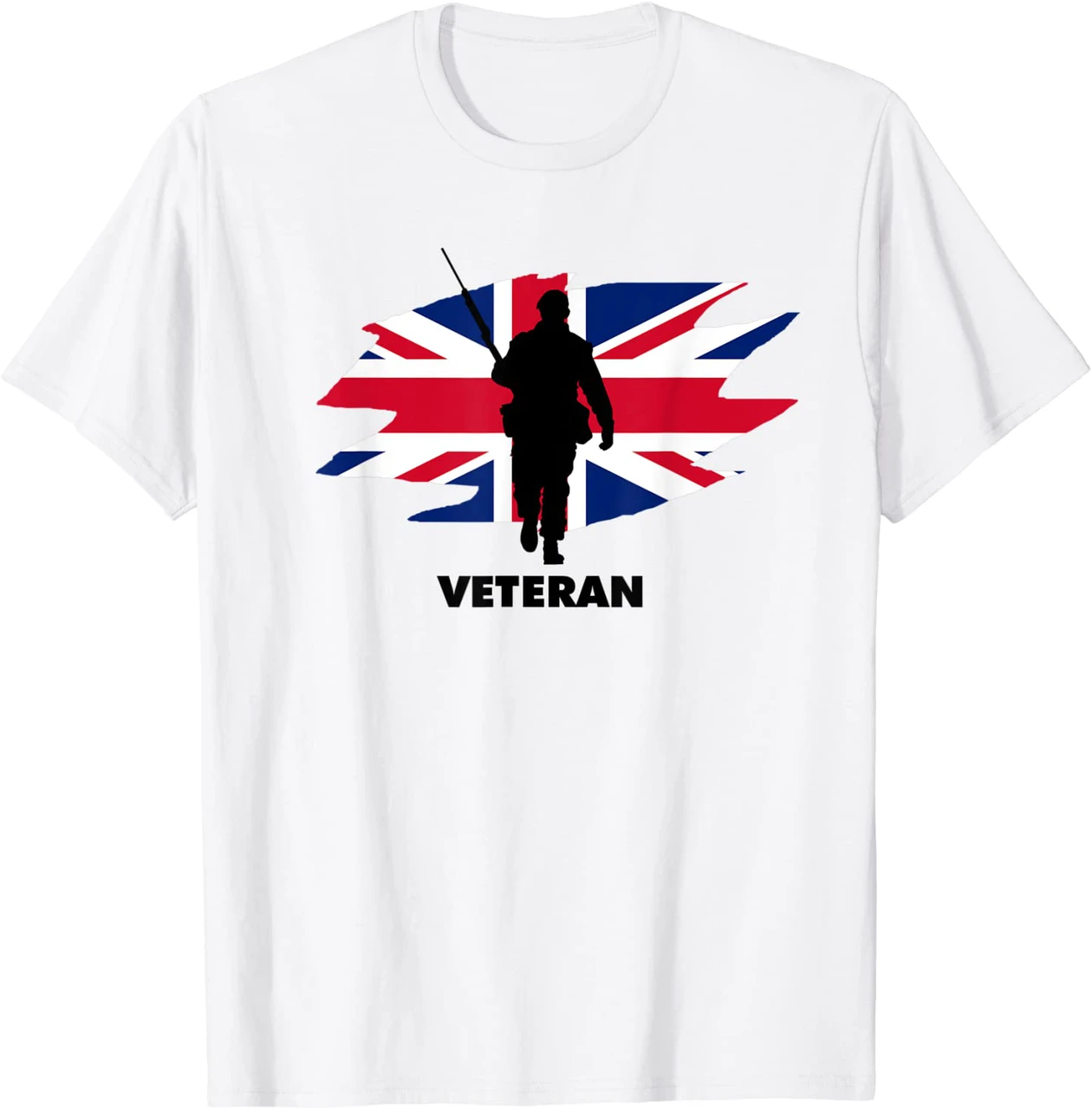 British Army Veteran With Slr Former Soldiers Veterans Uk Flag Shirt