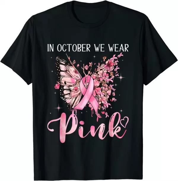 Butterfly Breast Cancer Awareness In October We Wear Pink