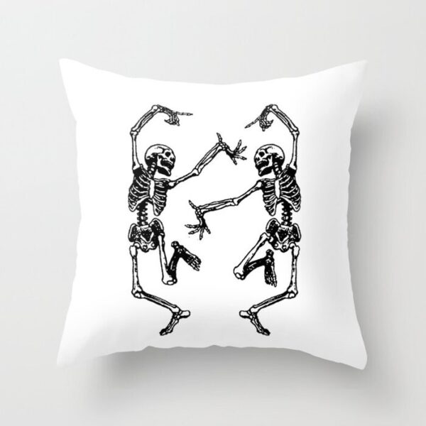Duo Dancing Skeleton Pillow Covers And Insert
