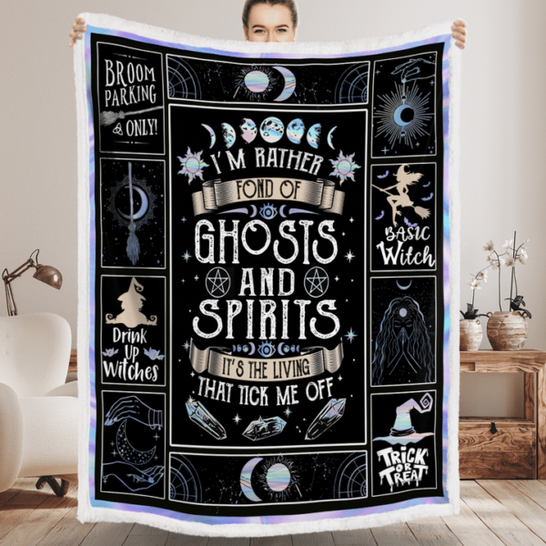 Ghost And Spirits Halloween Fleece Blanket
