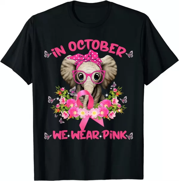 In October We Wear Pink Elephant Shirt