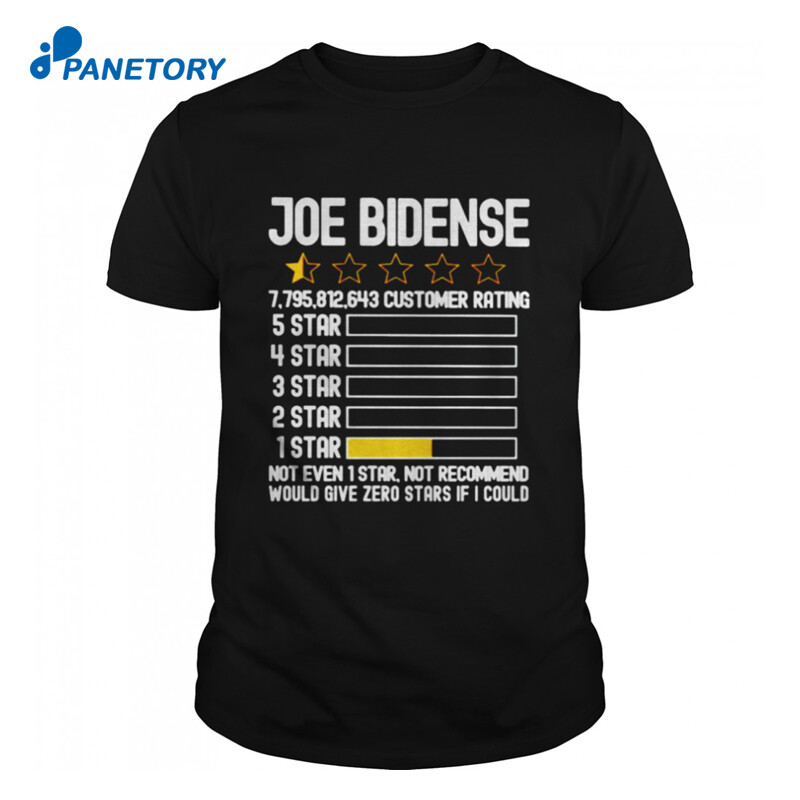 Joe Bidense Not Even 1 Star Not Recommend Shirt