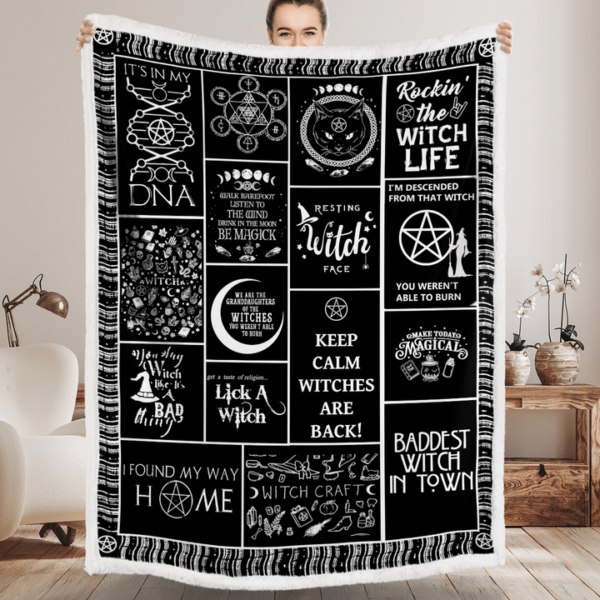 Keep Calm Witches Are Back Halloween Fleece Blanket