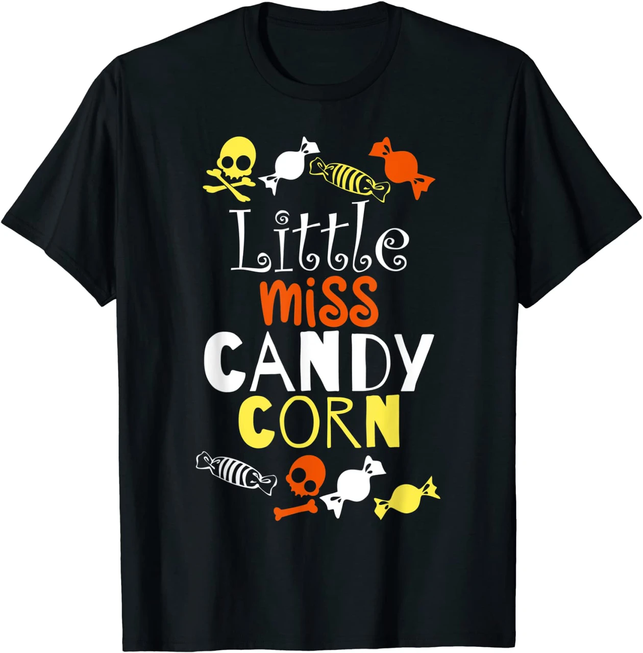 Little Miss Candy Corn Funny Halloween Shirt