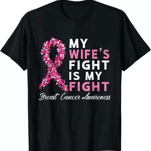 My Wife's Fight Is My Fight Breast Cancer Husband Survivor Shirt