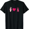 Peace, Love, And Cure! Breast Cancer Awareness Shirt