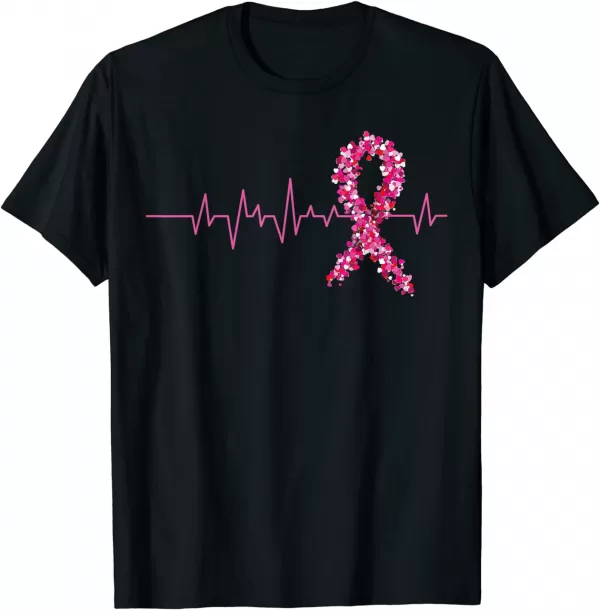 Pink Heartbeat Ribbon Breast Cancer Shirt