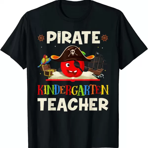 Pirate Kindergarten Teacher For Halloween Tees Pirate Day Shirt