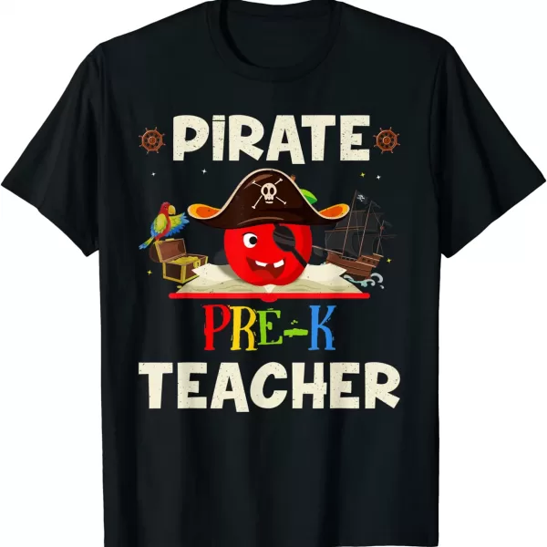 Pirate Pre K Teacher For Halloween Tees Pirate Day Shirt