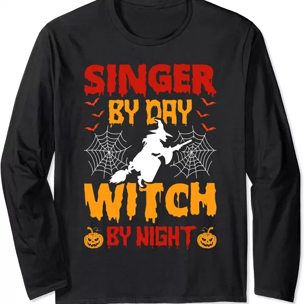 Singer By Day Witch By Night Halloween Shirt