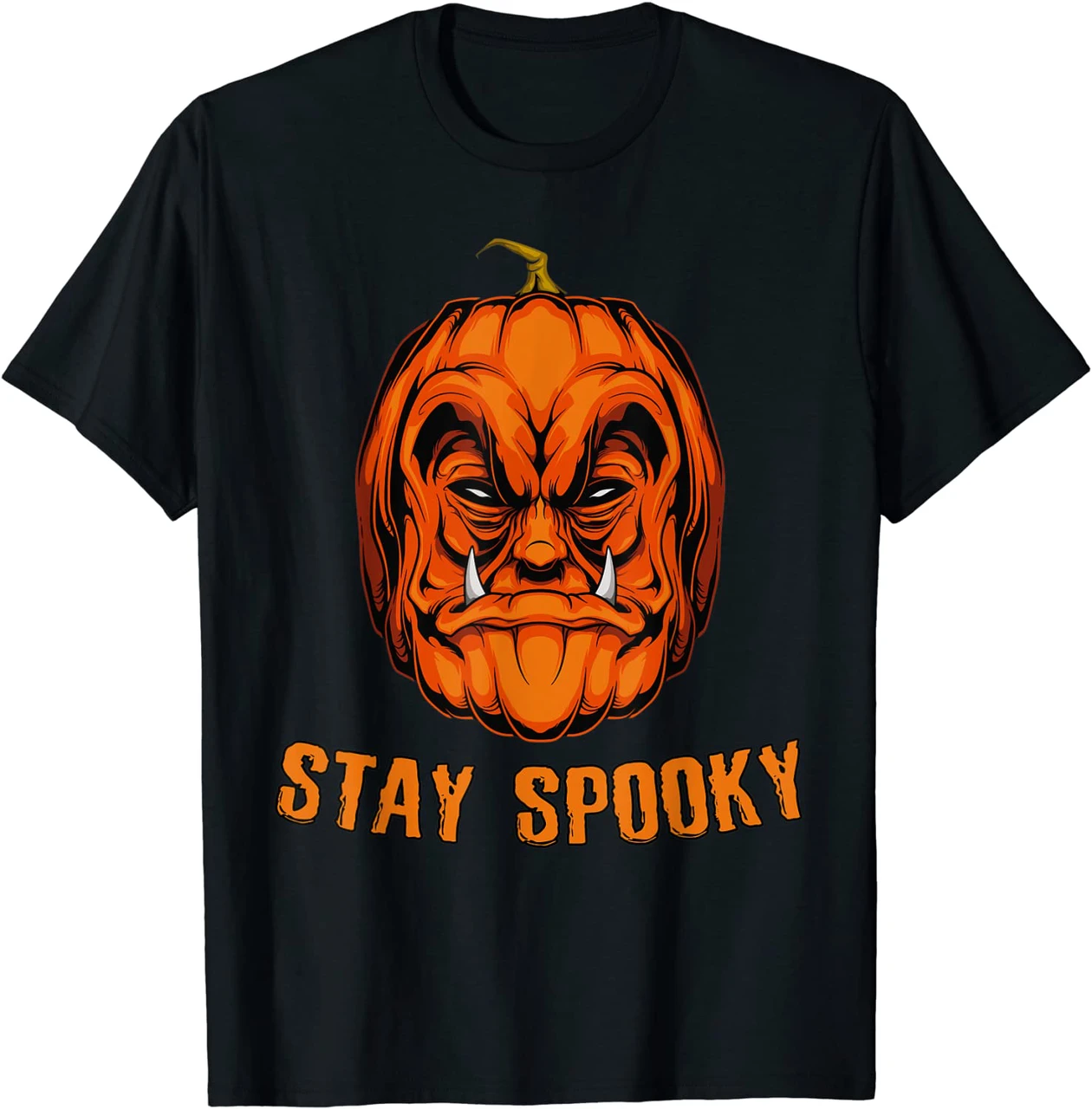 Stay Spooky Pumpkin Halloween Vampire Face Shirt