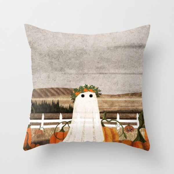 There'S A Ghost In The Pumpkins Patch Pillow Covers And Inse?