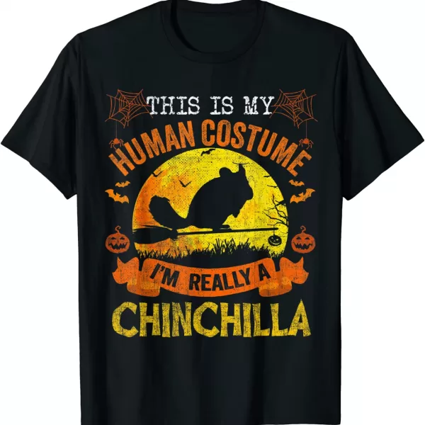 This Is My Human Costume I'm Really A Chinchilla Halloween Shirt