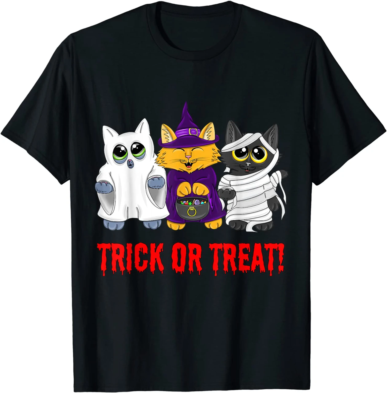 Trick Or Treat Halloween Cats Shirt