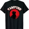 Vampurr Vampire Cute Black Cat Horror Kitten Shirt