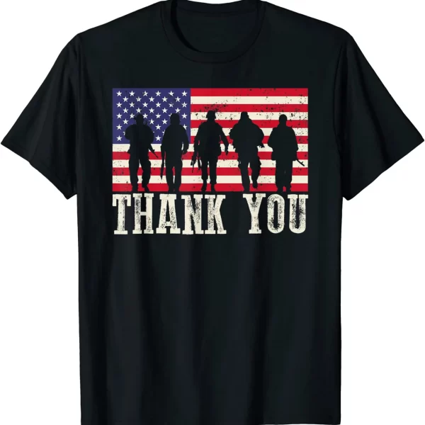 Veterans Day American Flag Thank You Shirt