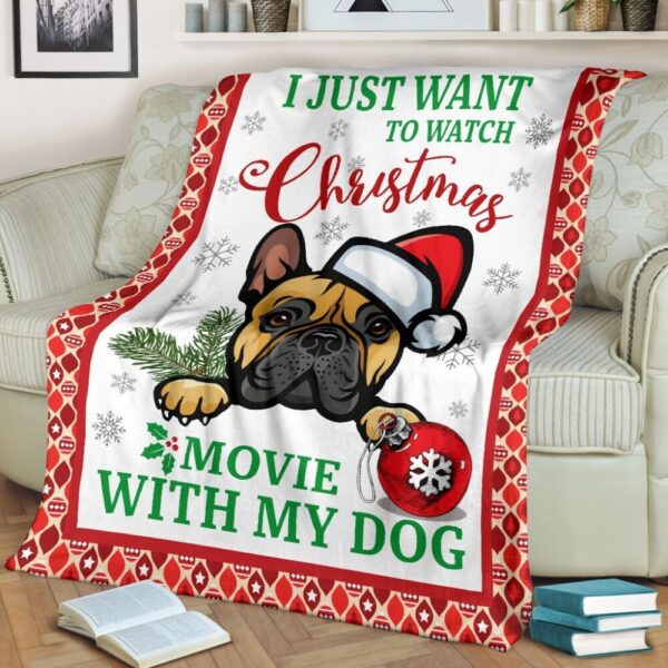 Bulldog Christmas Blanket