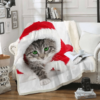 Cat Merry Christmas Blanket