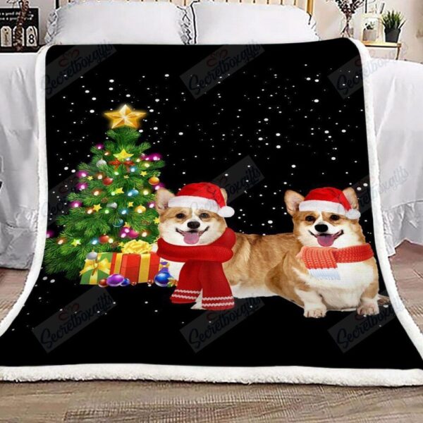 Christmas Corgi Dog Warm Christmas Blanket