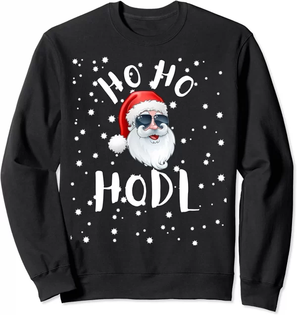Crypto Santa Ho Ho Hodl Funny Christmas Santa Claus Sweatshirt