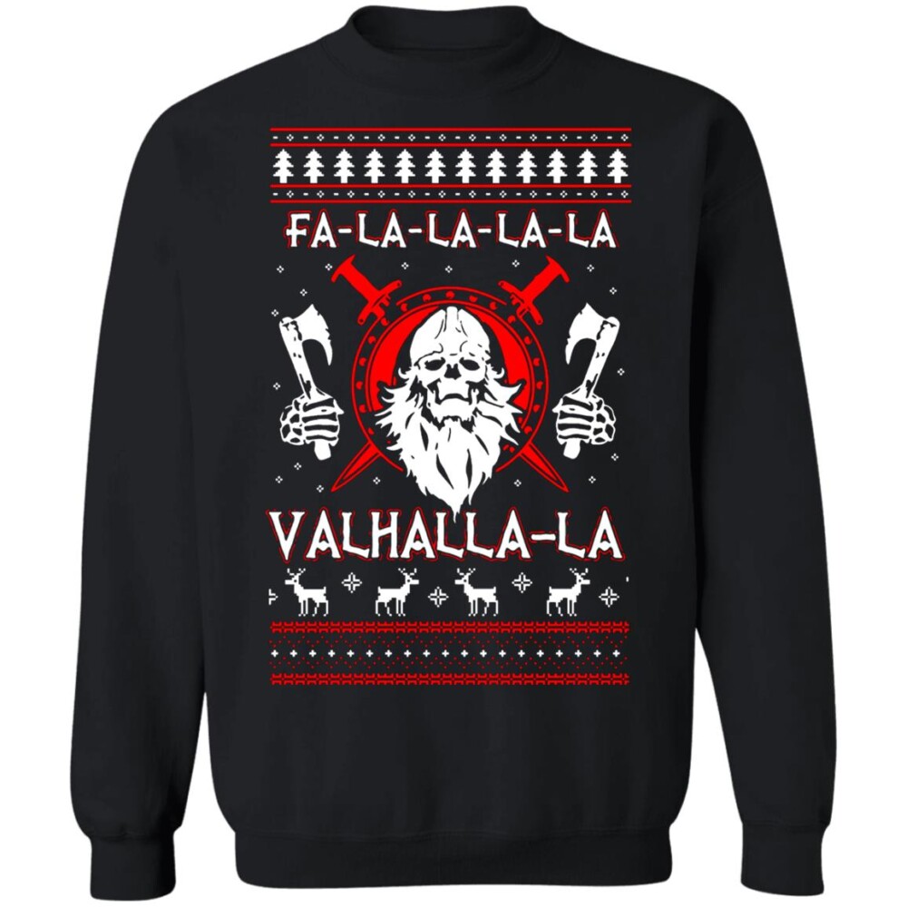 Fa La La La Valhalla Viking Christmas Shirt Panetory – Graphic Design Apparel &Amp; Accessories Online