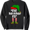 Funny Matching Family Christmas The Bourbon Elf Sweatshirt