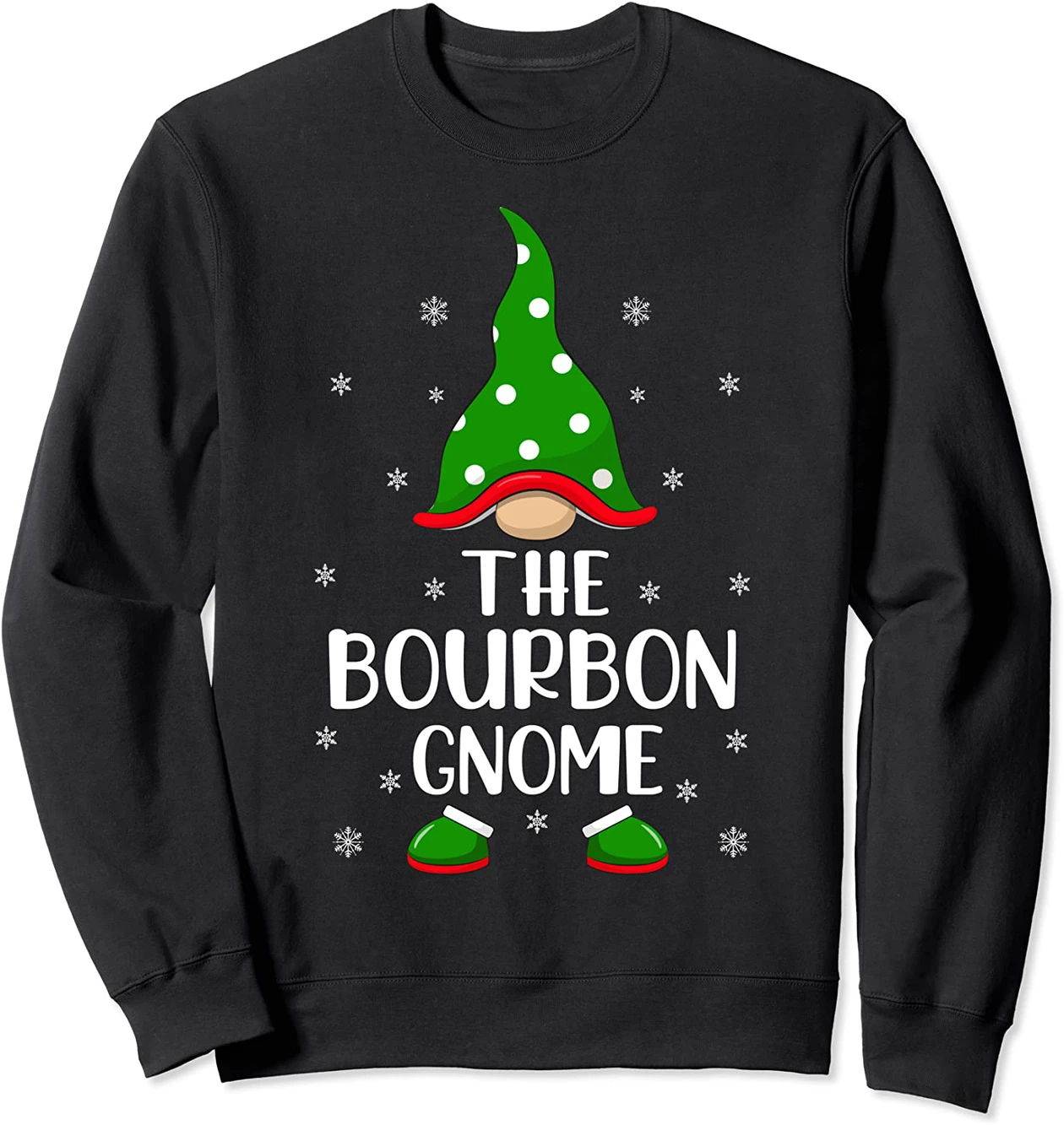 Funny Matching Family I'M The Bourbon Gnome Christmas Sweatshirt