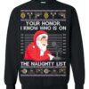 I Know Who Is On The Naughty List Sweatshirt