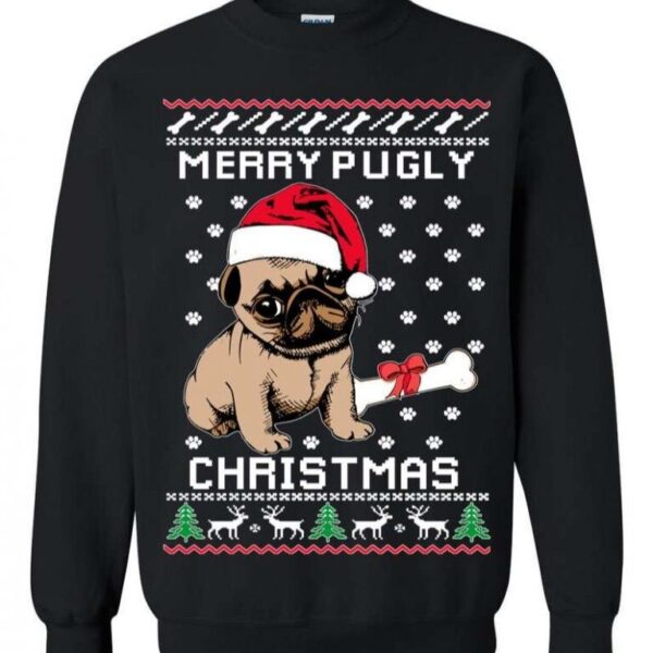 Merry Pugly Christmas Ugly Christmas Sweater
