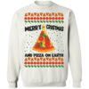 Merry Crustmas And Pizza On Earth Christmas Shirt 1