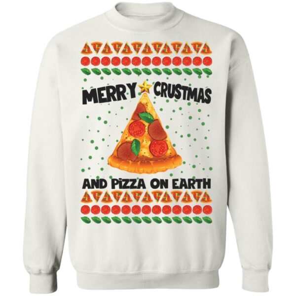 Merry Crustmas And Pizza On Earth Christmas Shirt