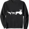 Santa's Sleigh Christmas Tractor Farmer Sweatshirt