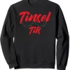 Tinsel Tits Red Text Colourful Christmas Lights Holiday Festive Accessories Sweatshirt