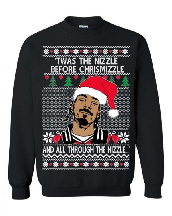 Ugly Christmas Sweater Snoop Dogg Twas The Nizzle Before Christmas Sweater