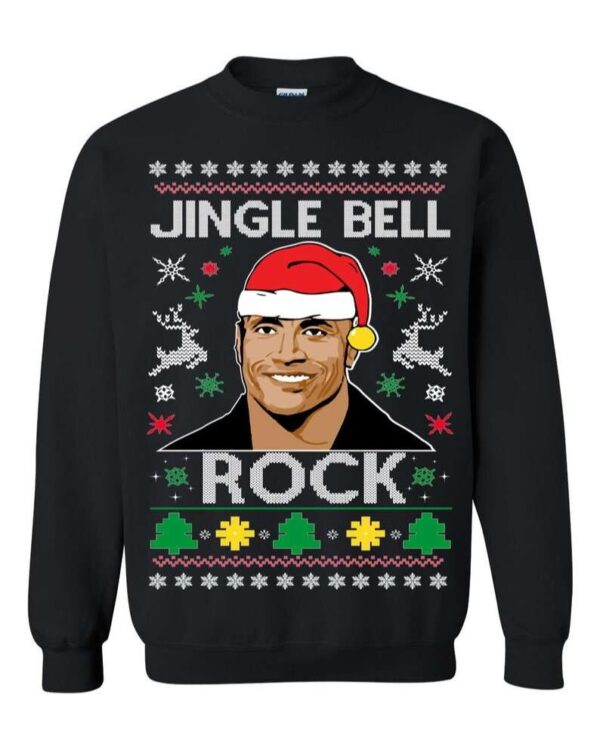 Ugly Christmas Sweater The Rock Jingle Bell Rock Sweatshirt