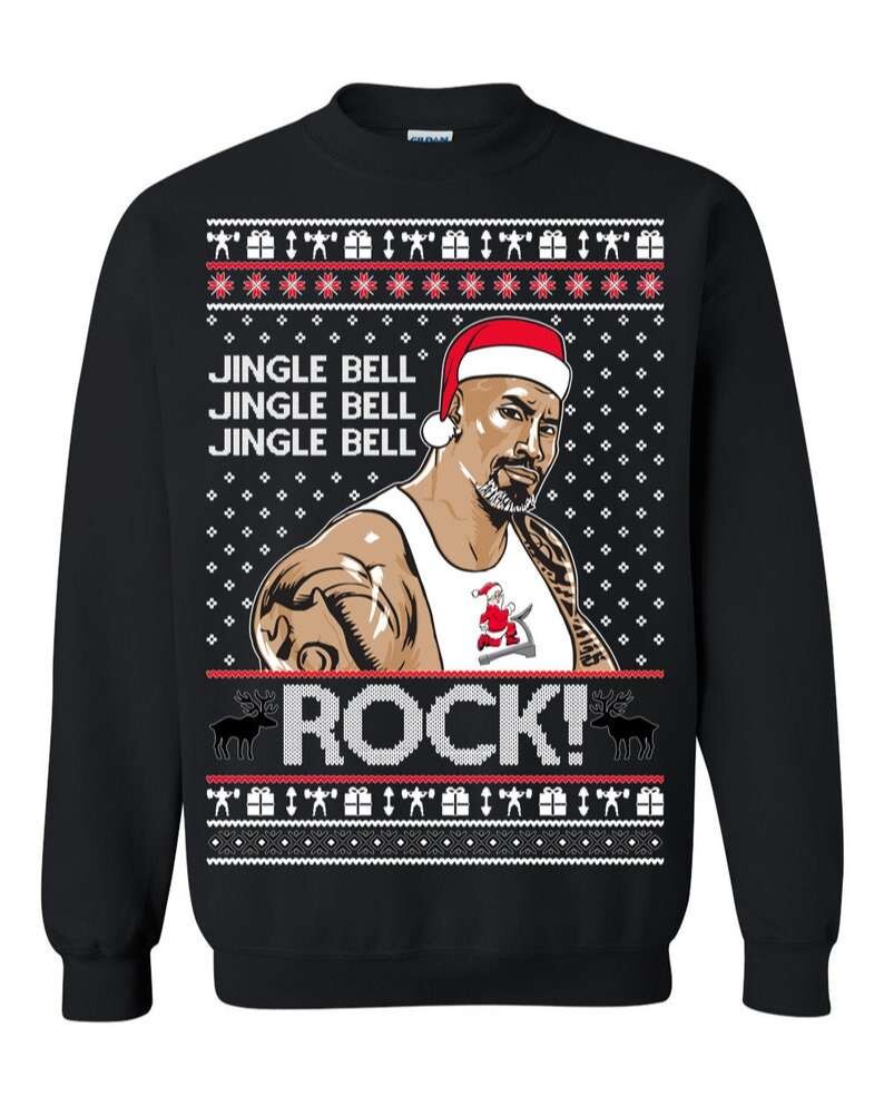 Ugly Christmas Sweater The Rock Jingle Bell Rock