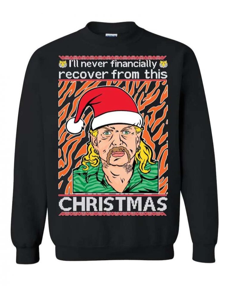 Ugly Christmas Sweater Tiger King Joe Exotic Sweatshirt Panetory – Graphic Design Apparel &Amp; Accessories Online